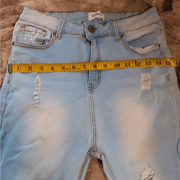 Light Blue Distressed Jeans - Picture 3 of 6